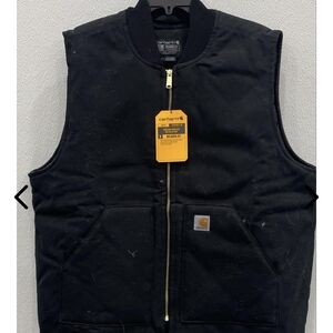 NEW Carhartt OV0001-M Firm Duck Insulated Rib Collar Vest Relaxed Fit Men's XL